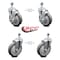 Service Caster 5 Inch Thermoplastic Rubber Wheel Swivel 1/2 Inch Threaded Stem Caster Brake, 2PK SCC-TS20S514-TPRB-121315-2-TLB-2 - alternate 4